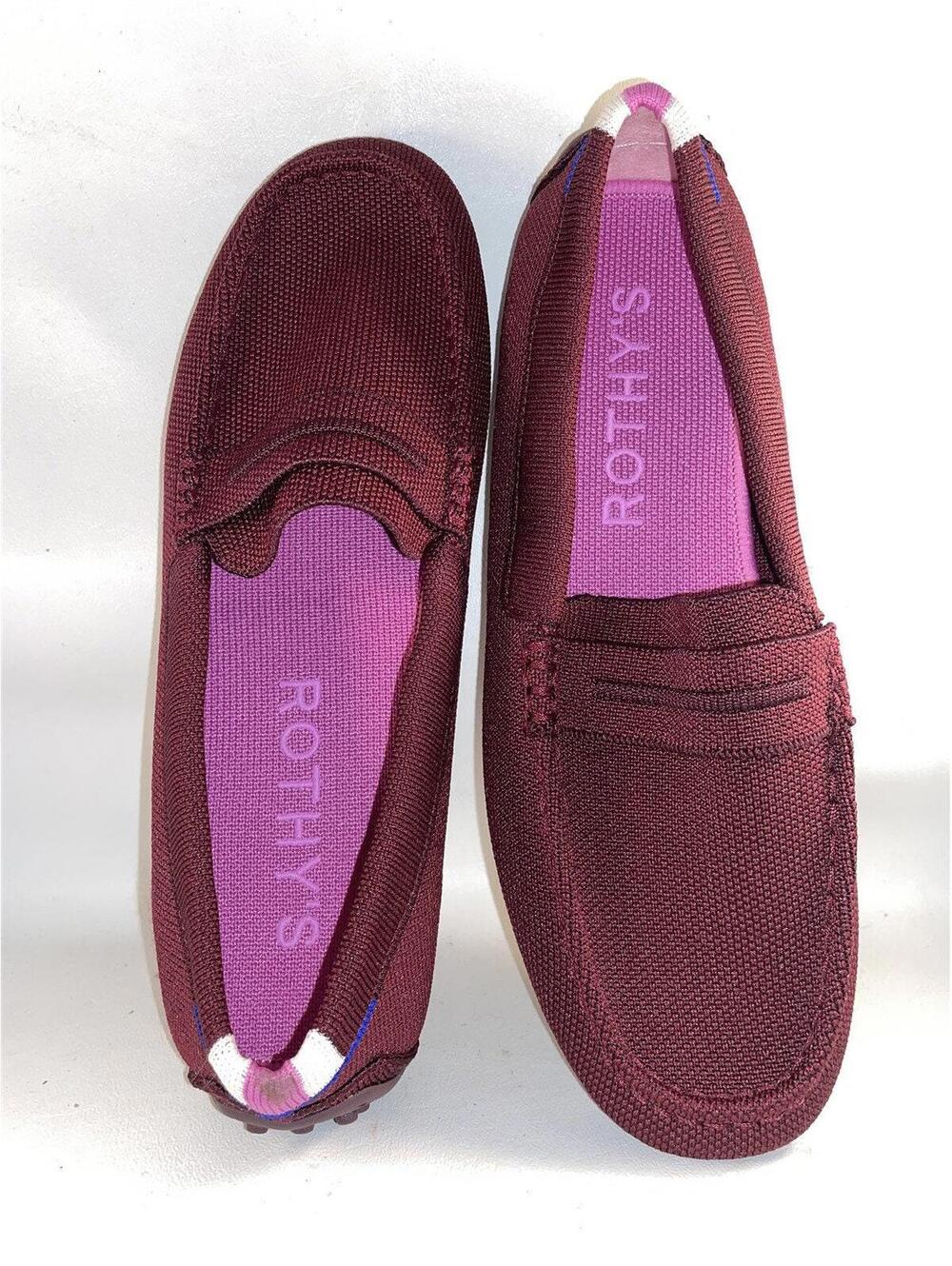 Rothy's Driver Burgundy Merlot Women's Shoes Flats Size 11.5